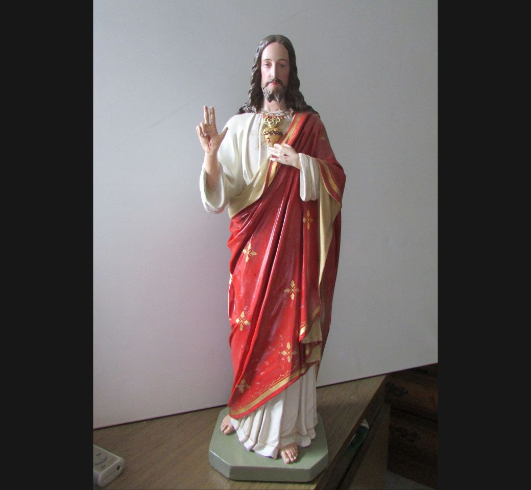 Christus Statue nach Restaurierung wieder in gutem Zustand