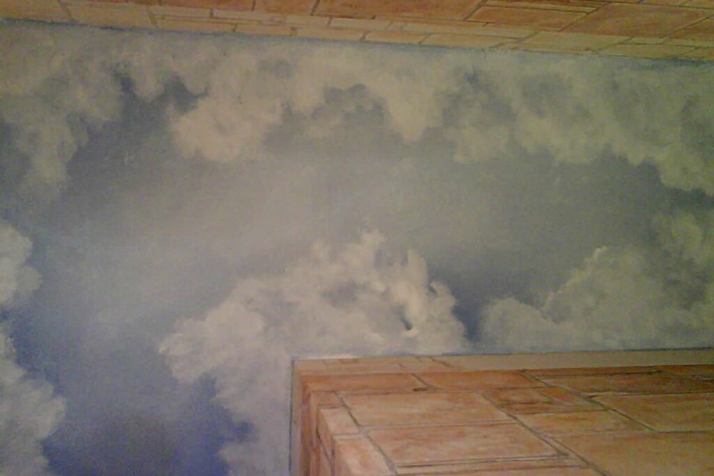 Wandmalerei von einem Himmel