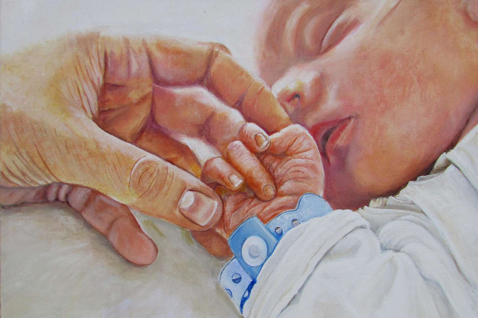Acryl Kunstbild von einem Baby